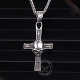 Hip Hop Skull Cross Stainless Steel Pendant