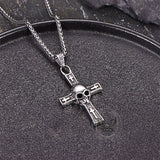 Hip Hop Skull Cross Stainless Steel Pendant