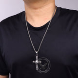Hip Hop Skull Cross Stainless Steel Pendant | Gthic.com