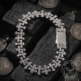 Hip Hop Versatile Cross Link Copper Zircon Bracelet