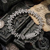 Hip Hop Versatile Cross Link Copper Zircon Bracelet