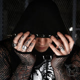 Hollow Cross Stainless Steel Ring