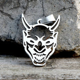 Hollow Oni Mask Stainless Steel Necklace