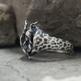 Horned Armor Witch Sterling Silver Ring