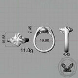 Horror Hands Holding A Heart Sterling Silver Ring