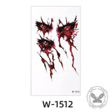 Horror Simulation Wound Halloween Temporary Tattoo Stickers