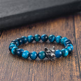 Howling Wolf Turquoise Bead Bracelet
