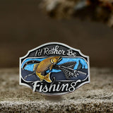 I’d Rather Be Fishing Zinc Alloy Belt Buckle 01 | Gthic.com