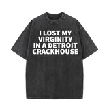 I Lost My Virginity Vintage Washed Short Sleeve T-shirt | Gthic.com