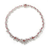 Iced Out Red Eyes Zircon-set Thorn Necklace | Gthic.com