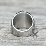 Indian Chief Feather Stainless Steel Ring