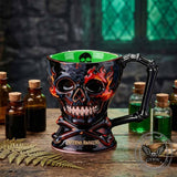 Inferno Flaming Skull Gothic Ceramic Mug | Gthic.com