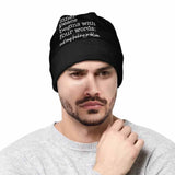 Inner Peace Begins With Four Words Warm Knitted Beanie Hat 01 | Gthic.com