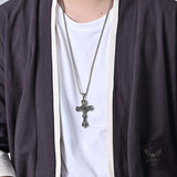 INRI Budded Cross Stainless Steel Pendant | Gthic.com