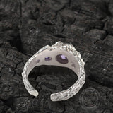 Irregular Lava Texture Sterling Silver Open Ring