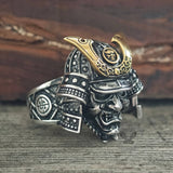 Japanese Samurai Helmet Sterling Silver Warrior Ring