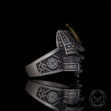 Japanese Samurai Helmet Sterling Silver Warrior Ring