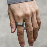 Leviathan Cross Lucifer Sigil Stainless Steel Ring