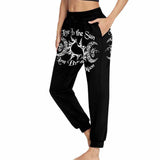 Live By The Sun Triple Goddess Casual Elastic Drawstring Pants | Gthic.com