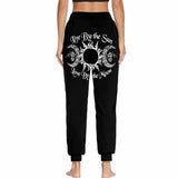 Live By The Sun Triple Goddess Casual Elastic Drawstring Pants | Gthic.com