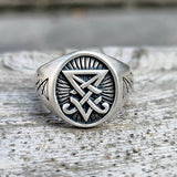 Lucifer Nephilim Seal Sterling Silver Ring | Gthic.com