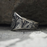 Lucky Cloud Chinese Dragon Sterling Silver Ring