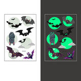 Pegatinas de tatuajes temporales de murciélago luminoso