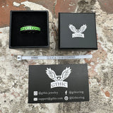 Luminous Star Moon Stainless Steel Epoxy Ring