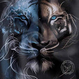 Majestic Lion Head Print Short Sleeve Polo Shirt