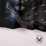 Majestic Lion Head Print Short Sleeve Polo Shirt