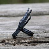Mecha Swallow Alloy Adjustable Gothic Ring