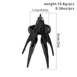 Mecha Swallow Alloy Adjustable Gothic Ring