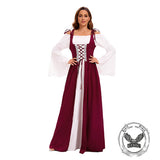 Medieval Court Retro Stage Performance Long Dress Set