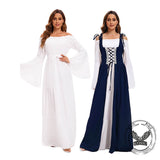 Medieval Court Retro Stage Performance Long Dress Set | Gthic.com