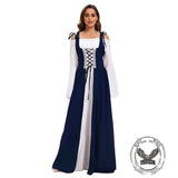 Medieval Court Retro Stage Performance Long Dress Set