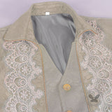 Medieval Gothic Lapel Jacquard Long Tailcoat