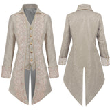 Medieval Gothic Lapel Jacquard Long Tailcoat | Gthic.com