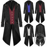 Medieval Punk Floral Pattern Long Tuxedo Costume
