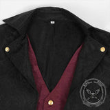 Medieval Punk Floral Pattern Long Tuxedo Costume