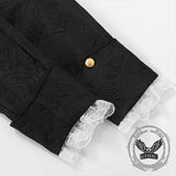 Medieval Punk Floral Pattern Long Tuxedo Costume