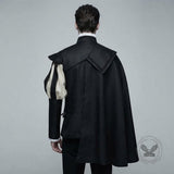 Medieval Renaissance High-Collar Coat Cloak Costume Set | Gthic.com