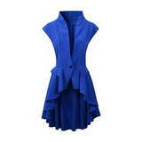 Medieval Retro Stand Collar Single Button Frock Coat