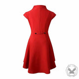 Medieval Retro Stand Collar Single Button Frock Coat 02 | Gthic.com