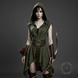 Medieval Sleeveless Hooded Viking Tunic Costume | Gthic.com