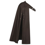 Medieval Steampunk Long One-Shoulder Cloak