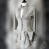 Medieval Victorian Ruffle V-Neck Corset Blouse