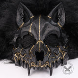 Medieval Viking Fake Wolf Skin Skull Hooded Cape