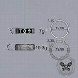 Memento Mori Letters Skull Sterling Silver Ring