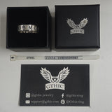 Memento Mori Letters Skull Sterling Silver Ring