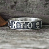 Memento Mori Letters Skull Sterling Silver Ring